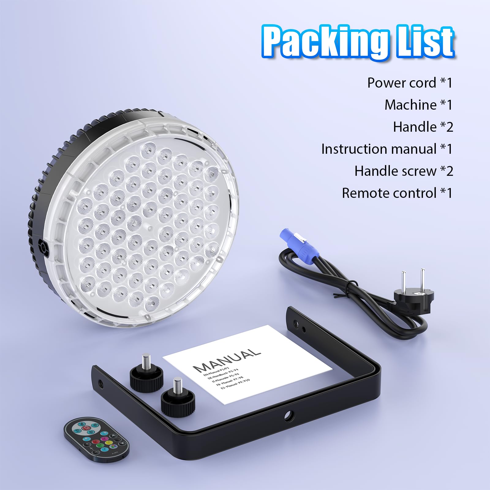 2 pezzi Par LED 120 W, luci da palco led, con telecomando, luci dj professionali RGBW 4 in 1, effetto arcobaleno, 8CH/DMX512/strobo discoteca, per feste, matrimoni, bar, club, decorazione