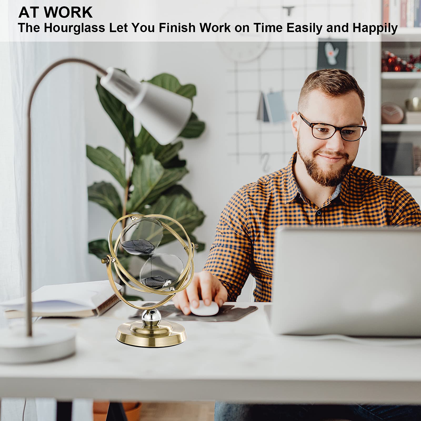 Amazon | 真鍮砂時計 60分 720度回転 ヴィンテージメタル砂