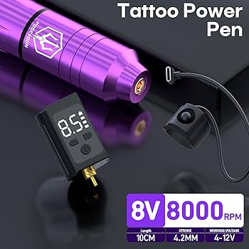 Amazon.com: POSEIDON Wireless Rotary Tattoo Machine Kit with