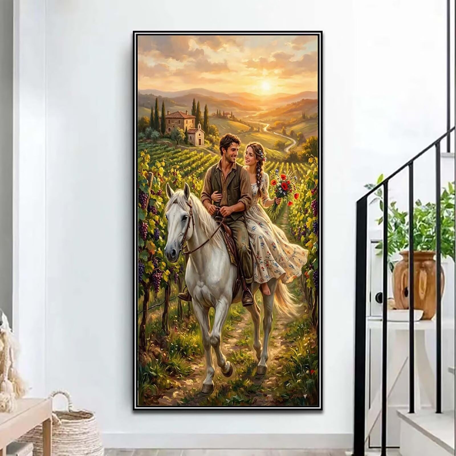 Diamentowe malowanie pary, DIY diamentowe malowanie dorośli 60x120cm n5w