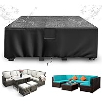 SIRUITON Copertura per mobili da giardino,220x90x74 cm,con aperture di ventilazione, impermeabile,antivento,resistente ai raggi UV,antistrappo,420D Oxford, copertura per (220x90x74)