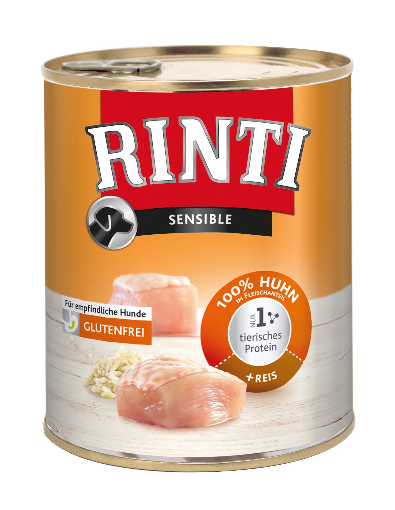 Rinti Hundefutter Sensible Huhn & Reis 800 g, 12er Pack (12 x 800 g)