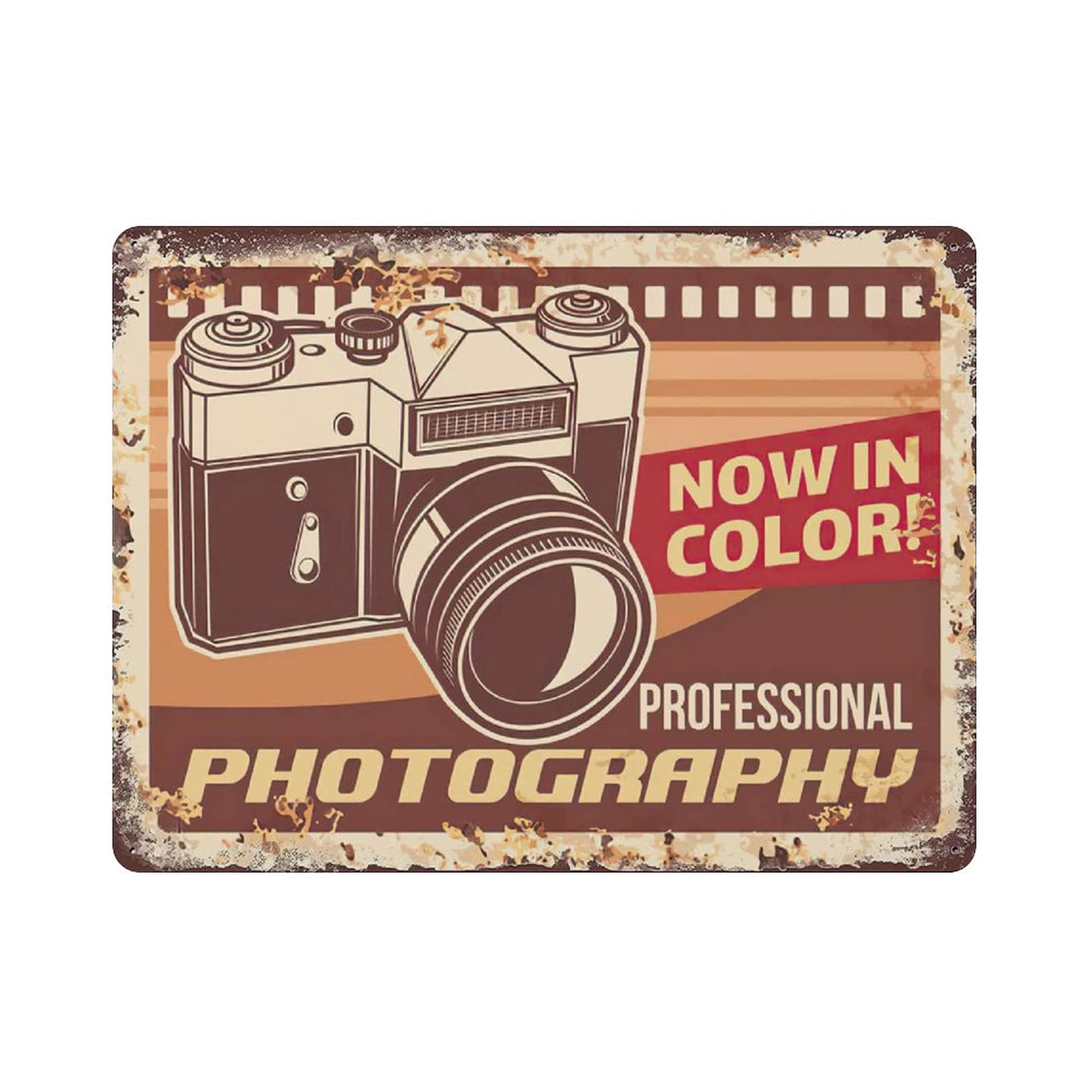 Photography Metal Signs, Fun Poster For Bar Kitchen Cafe Farmhouse Wall Decor 12x16 inch