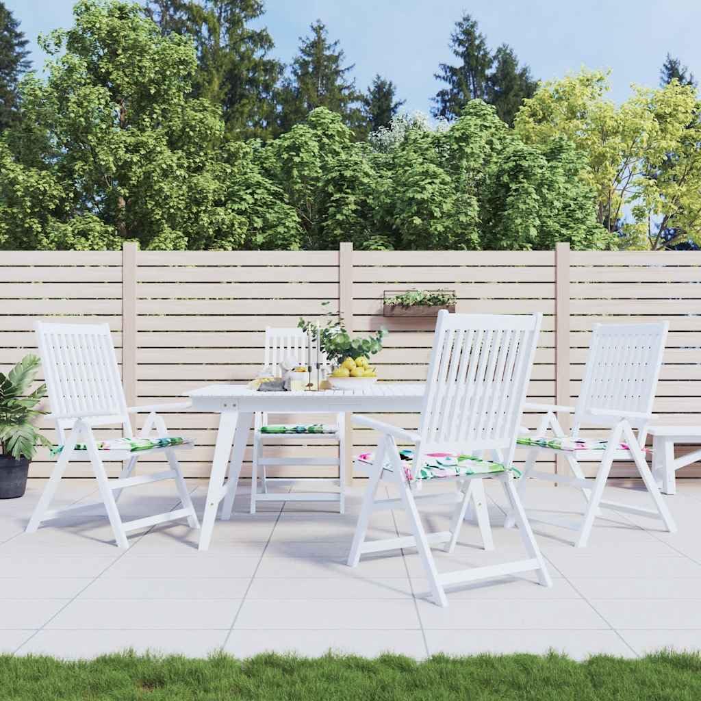 Coussin de chaise de jardin pour terrasse et balcon : lot de 4 galettes étanches colorées