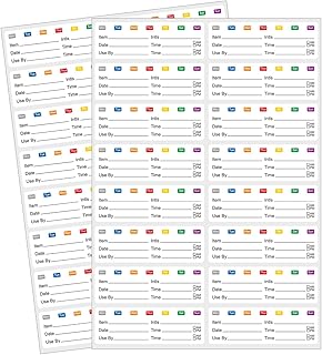 STARLIBOO Removable Freezer Labels Stickers, Blank Freezer Labels for Food Containers, 1x3 Inch Waterproof Labels (Multicolor, 240 Labels)