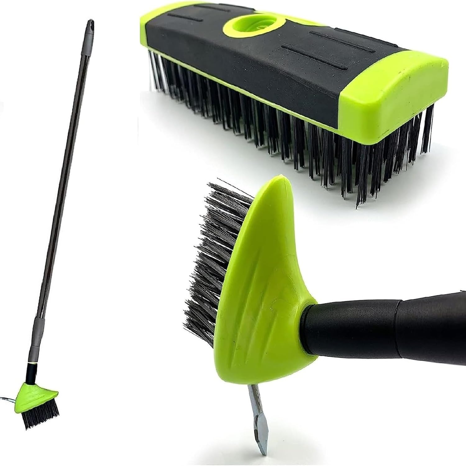 Gr8 Garden 3 in 1 Extendable Weed Brush Telescopic Extending Cleaning