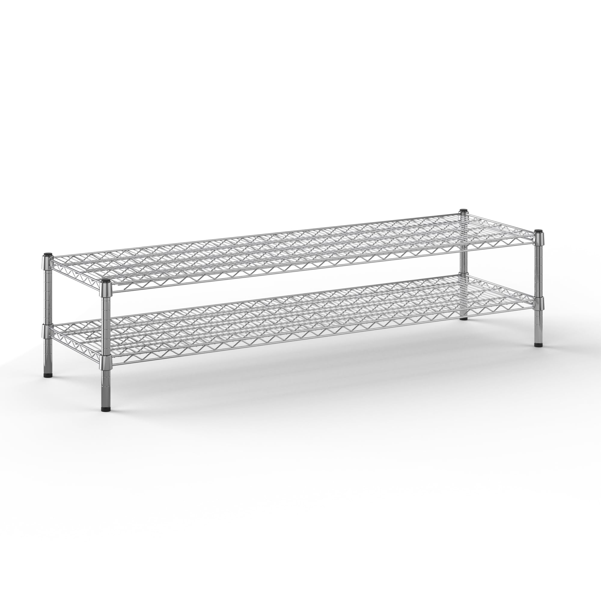 18" Deep x 60" Wide x 14" Height Wire Shelving Kit | 2-Tier | NSF Commercial Storage Rack Unit