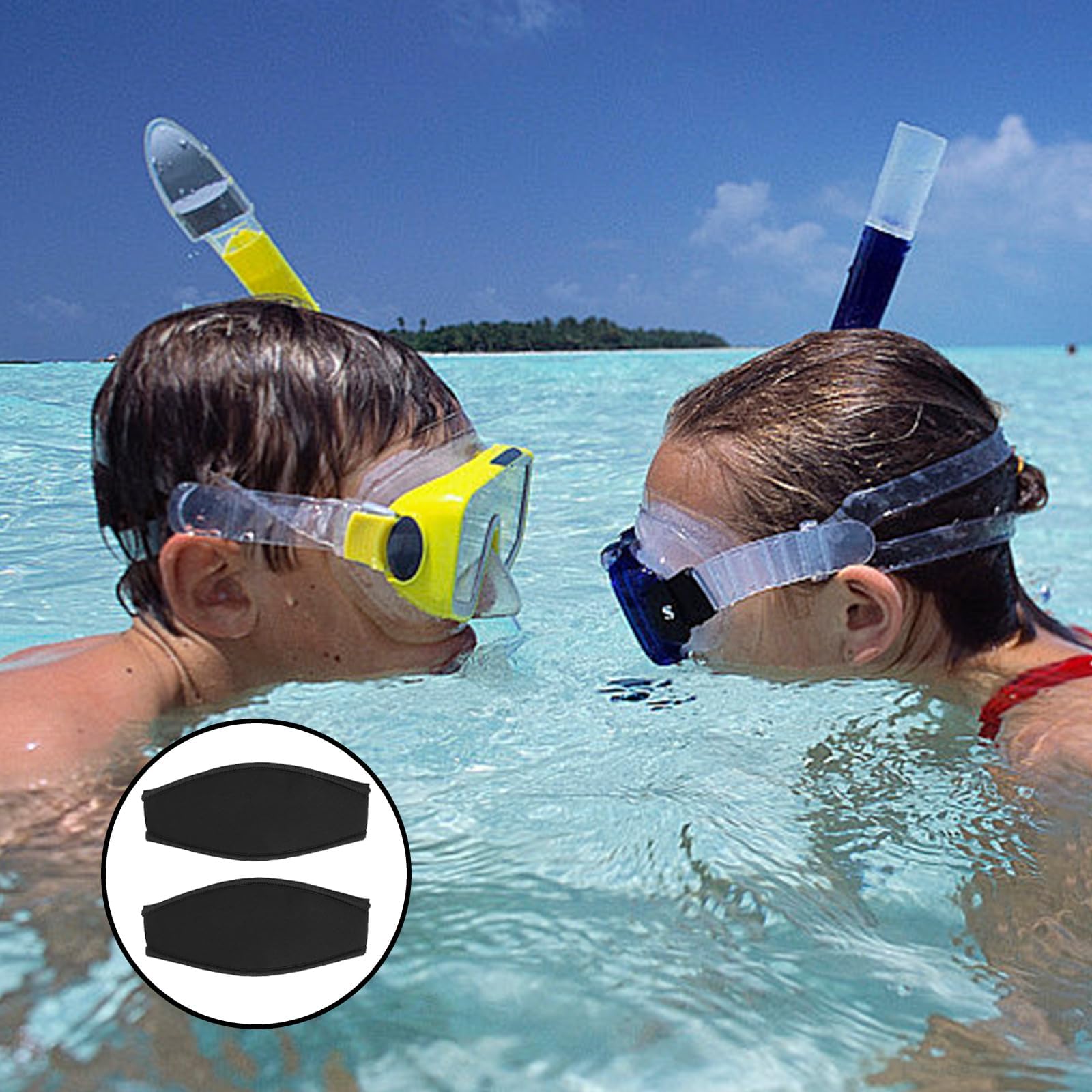 0XBIT 2 Pezzi Cinturino per Maschera per Occhiali da sub, Cinghia per Occhiali da Immersione, Cinghie Della Maschera del Neoprene, Adatto per Occhiali da sub e Maschere da sub