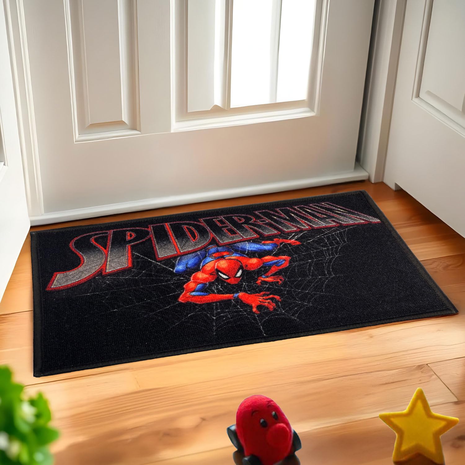 Sassoon Spiderman Anti Skid Digital Printed Doormat for Kids (Size - 38 x 58 cm, Pack of 1)-image-11