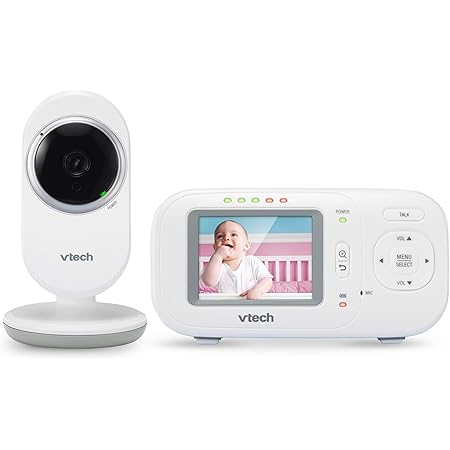 Amazon Com Vtech Vm3 2 4 Inch Digital Video Full Color Baby Monitor With Automatic Night Vision White Baby