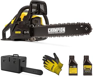 18-inch 40cc Portable Gas Chainsaw Kit with Carrying Case and Utility Gloves, Black