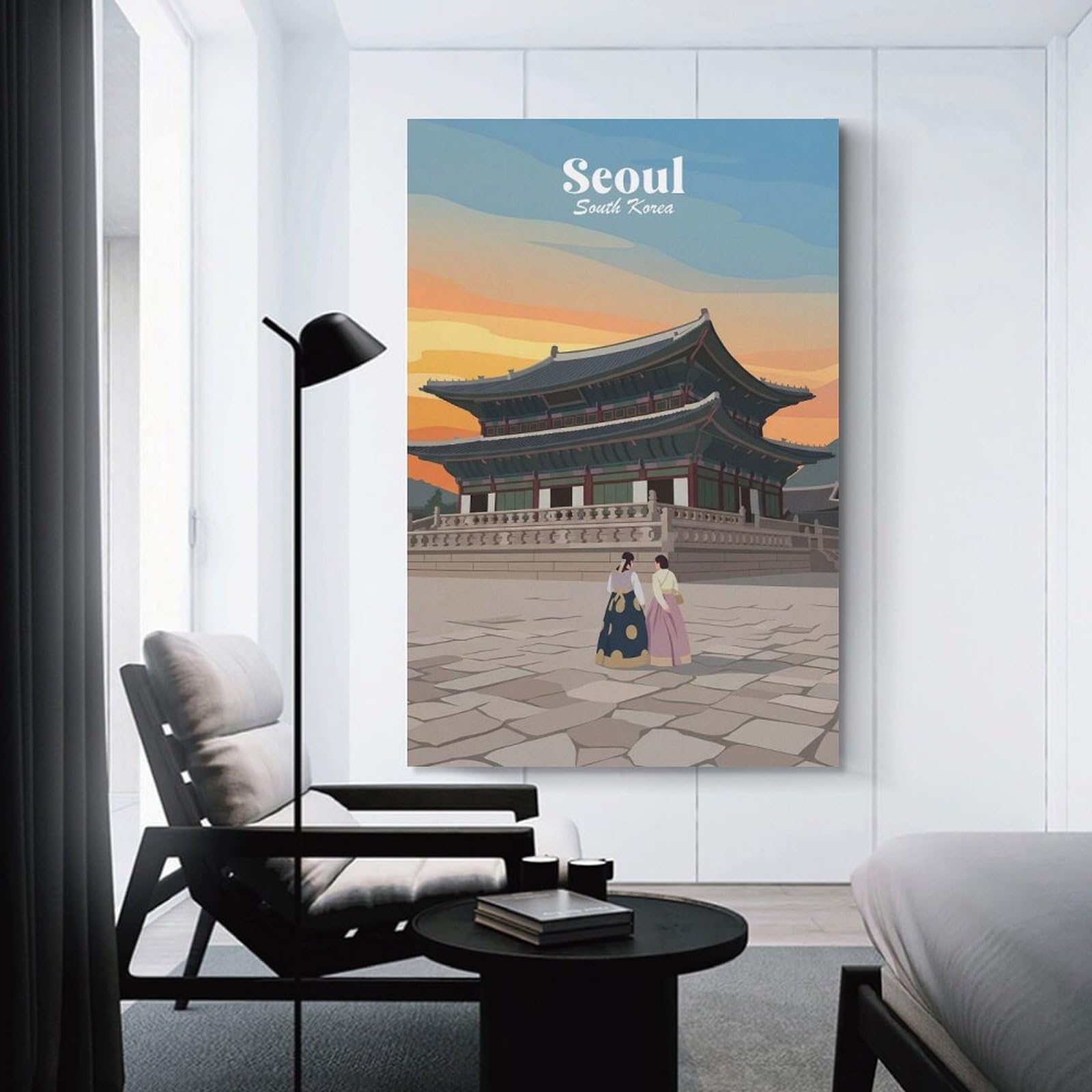 Junmoney Seoul Palace Decorative Canvas Print, 20x30inch(50x75cm), for Contemporary Homes, Apartments Or Offices, Home Artwork for Modern Interiors