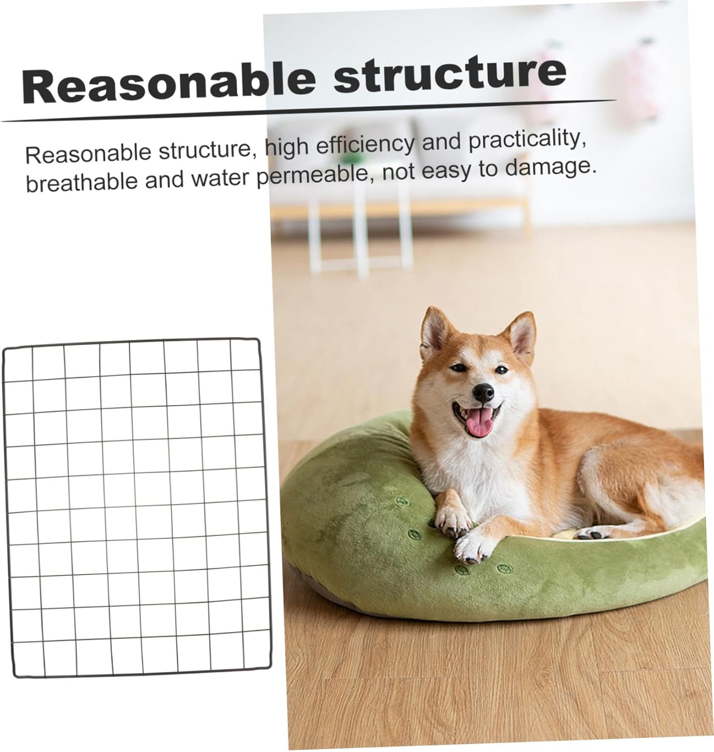 VICASKY 4PCS DIY Dog Crate Divider Panels Multipurpose PET Fence Sheets Iron Mesh for Dog Isolation and Rabbit Enclosure Easy Assembly PET Cage Accessories