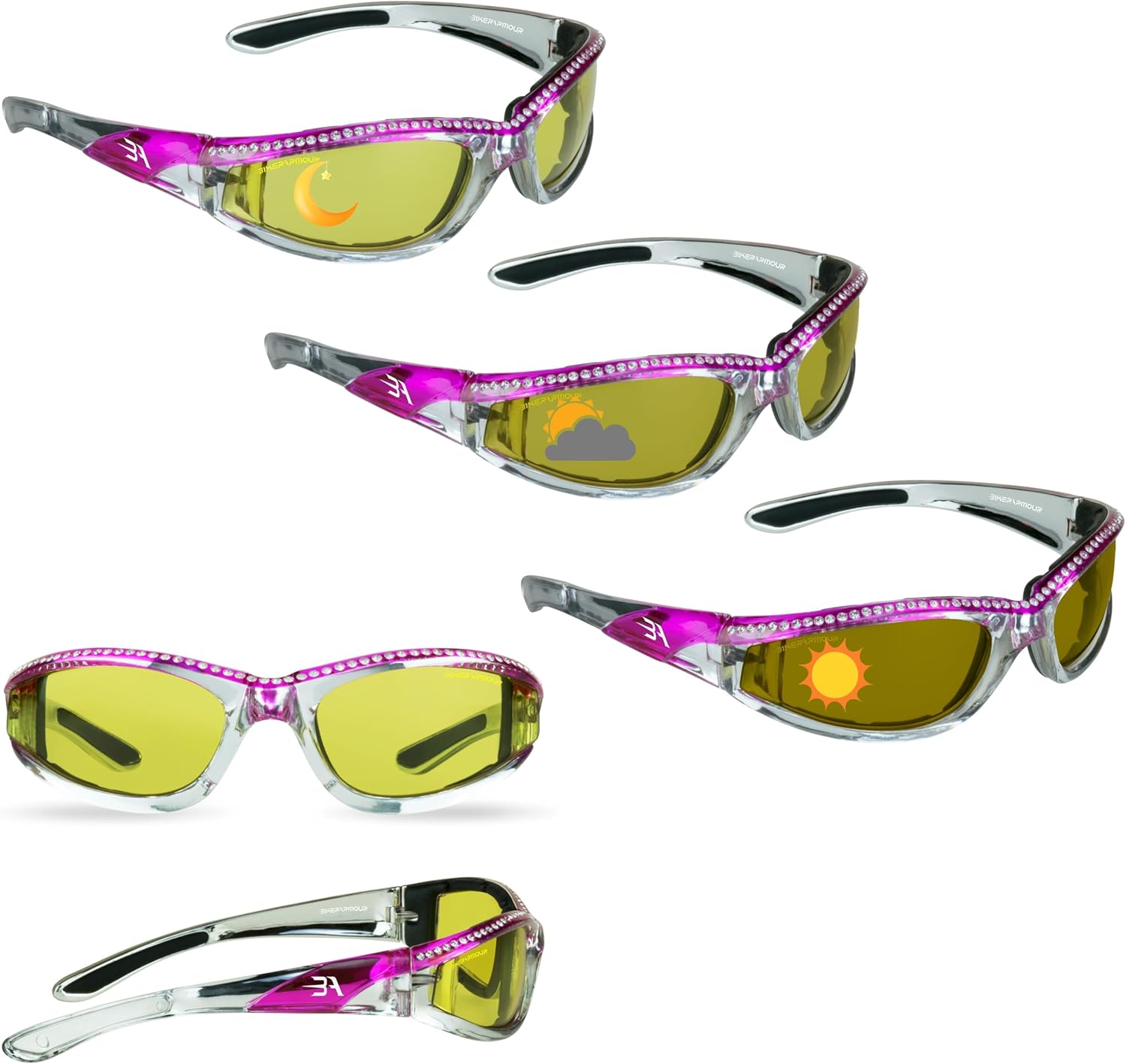 Bikershades Motorcycle Transitional Day Night Photochromic Safety Glasses Women