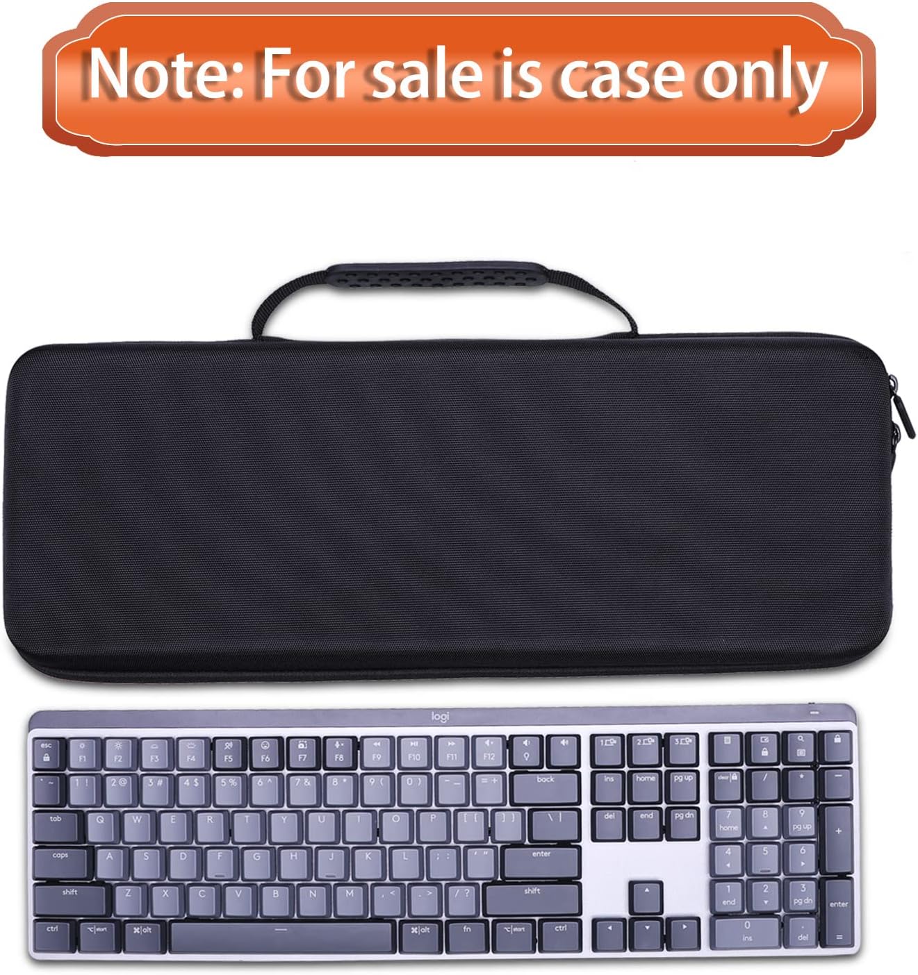 LTGEM Case Compatible with Logitech MX Mechanical Wireless Illuminated Performance Keyboard, Office Travel Carrying Storage Bag - Black+Gray(Case Only) - Image 6