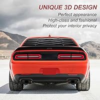 Vista 2 de persiana para ventana trasera, cubierta protectora para parabrisas trasero compatible con Dodge Challenger 2008-2022 2023 en estilo GT Lambo
