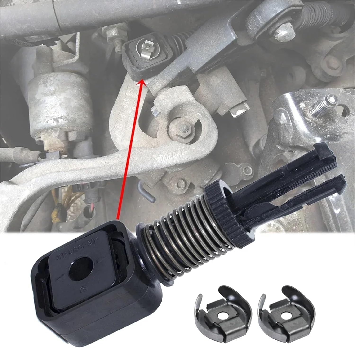 Shifter Linkage End Replace Compatible With VW Polo Skoda Rapid 1G Fabia MK2 Roomster Relay Lever Bowden Cable Catch Lock Washer MT Selector(Set A)