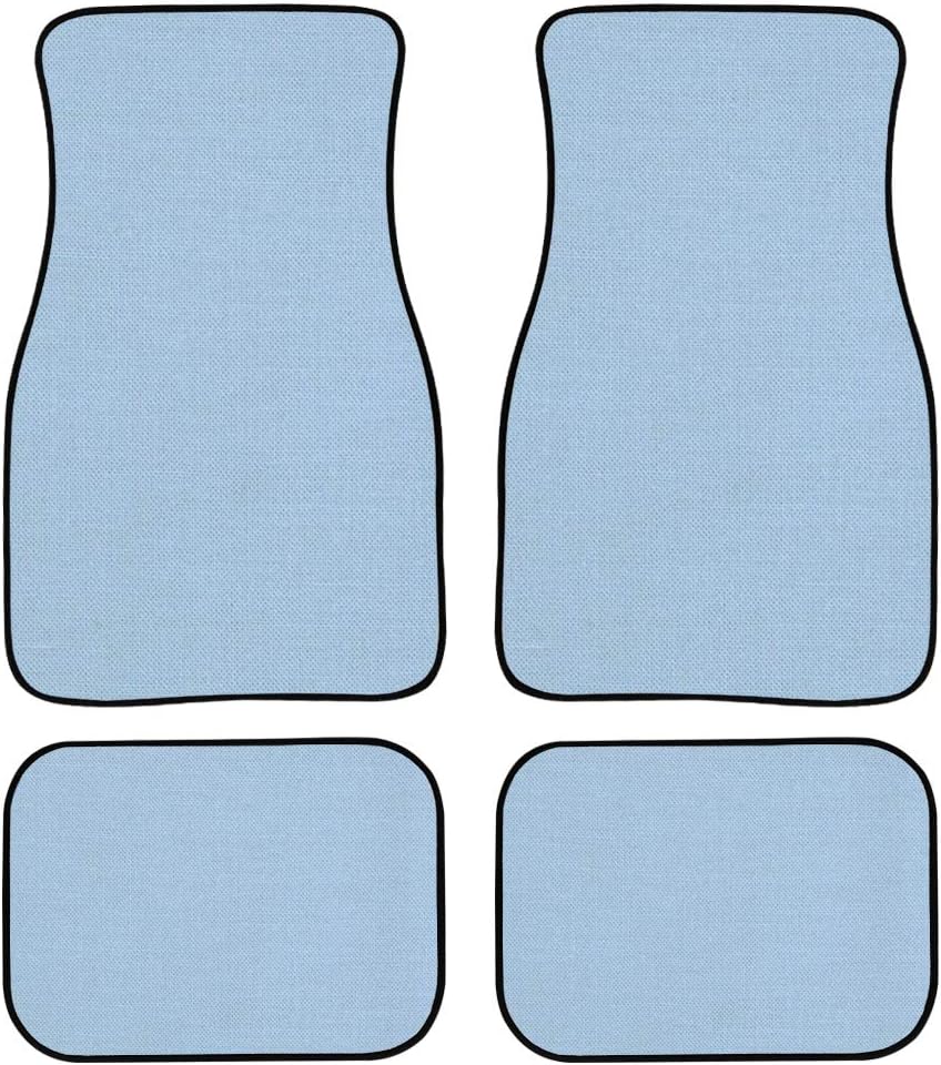 Dreaweet Light Blue Car Floor Mats Set Floor Carpets 4 pcs No Slip Waterproof Car Mats Auto Accessories