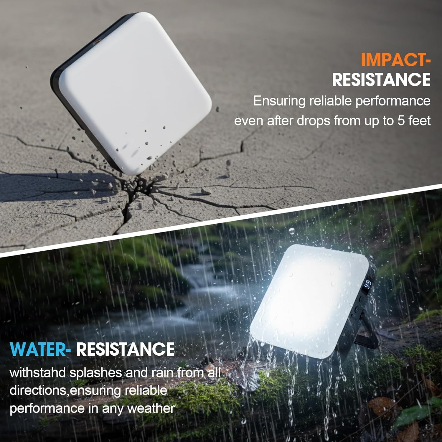 10000mAh Rechargeable Camping Lantern – Portable LED Outdoor Light with Power Bank, Magnetic Base, Tripod Compatible, Stepless Dimming for Camping, Hiking, Fishing, Emergency Use (Black)