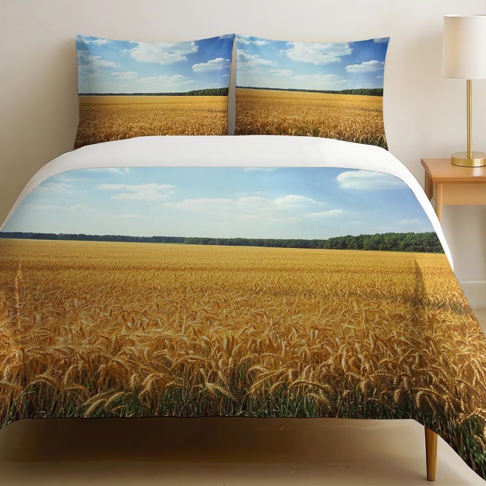 Housse de couette 140 x 200 cm imprimé peinture pour s'endormir sous les nuages