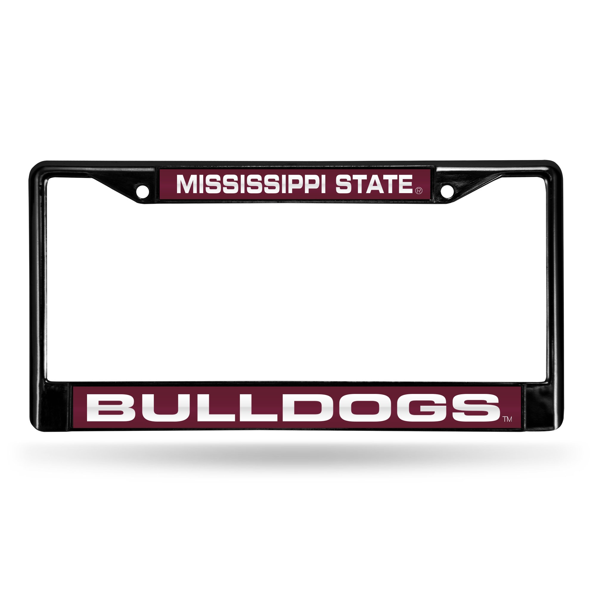 NCAA Rico Industries Black Laser Cut Chrome Frame 12" x 6" Black Laser Cut Chrome Frame - Car/Truck/SUV Automobile Accessory