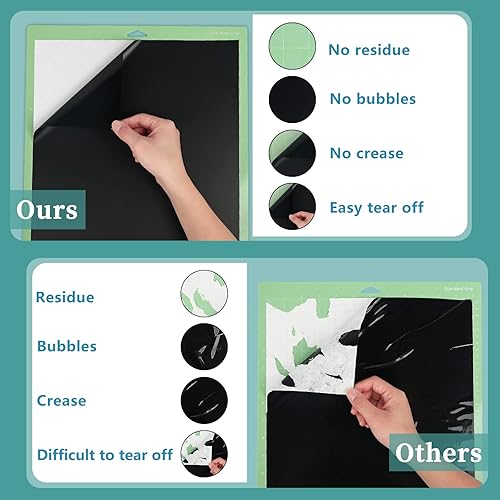 Miniatura 5 de IModeur Vinilo permanente negro mate para Cricut, rollo de vinilo adhesivo permanente de 12 pulgadas x 10 pies, paquete de vinilo para manualidades