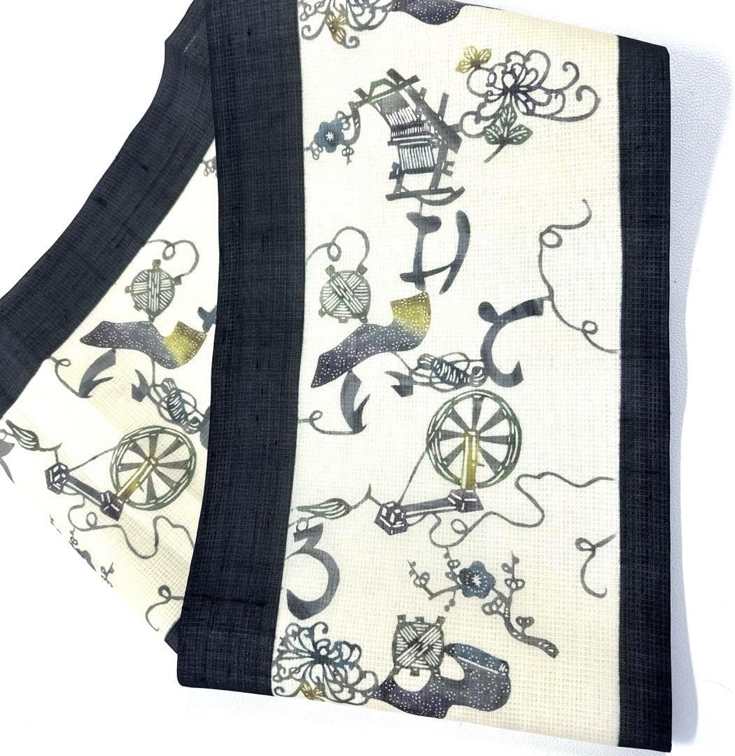 帯2092 高級 正絹 型染 夏帯 名古屋帯 専用帯2092 ○高級 正絹