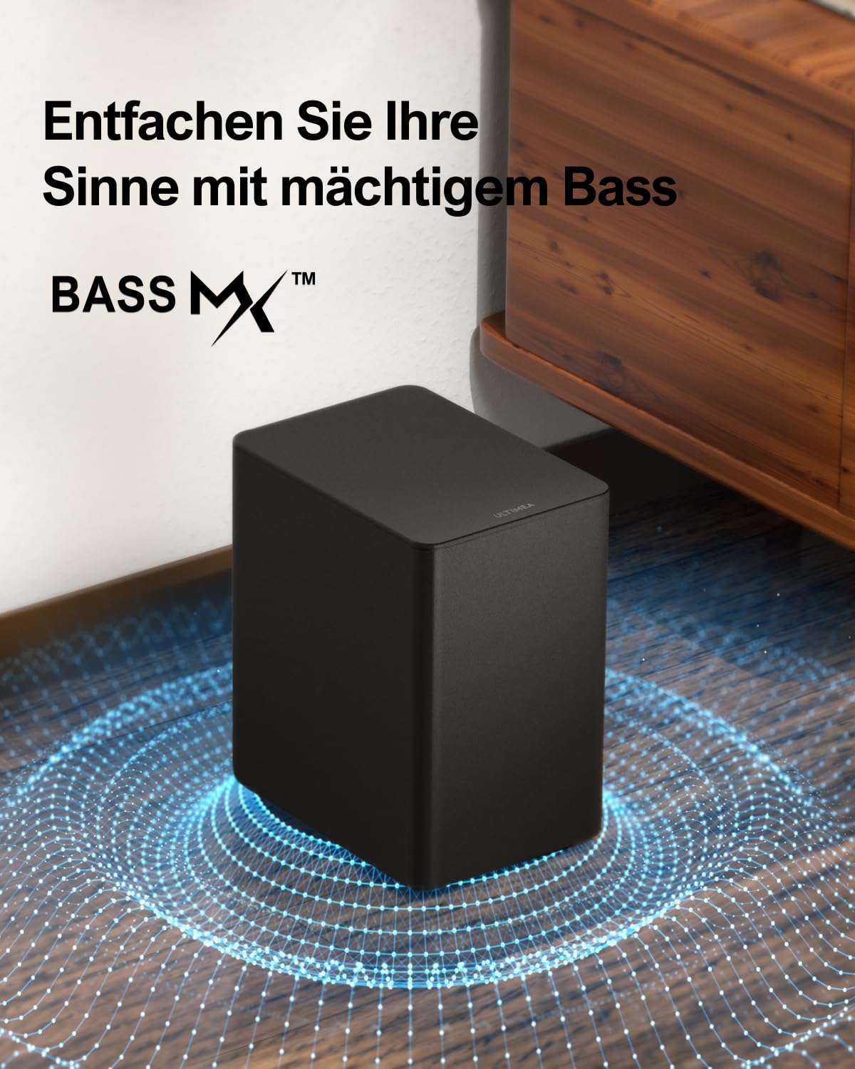 ULTIMEA 5.1 Soundbar mit Dolby Atmos, 3D Surround Sound System, Soundbar für TV Geräte mit Subwoofer, 2 Rear-Lautsprechern, Sound bar Bluetooth® 5.3 mit Einstellbarem Bass, Poseidon D60