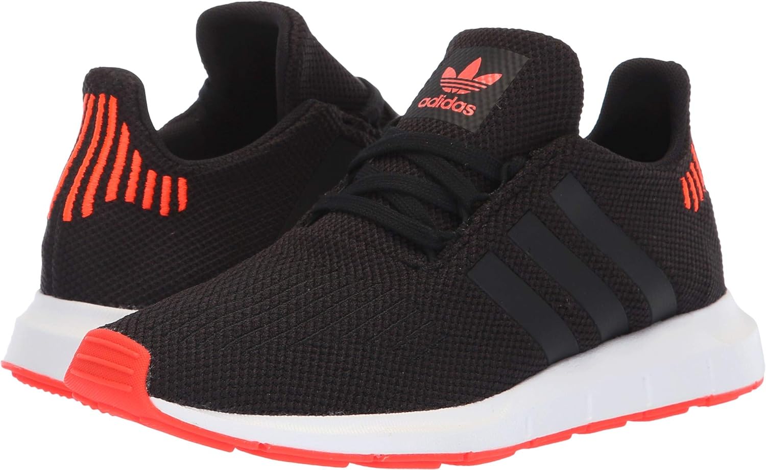 adidas Originals Unisex-Child Swift Running Shoe Big Kid (8-12 Years) 4.5 Big Kid Core Black/Core Black/Red
