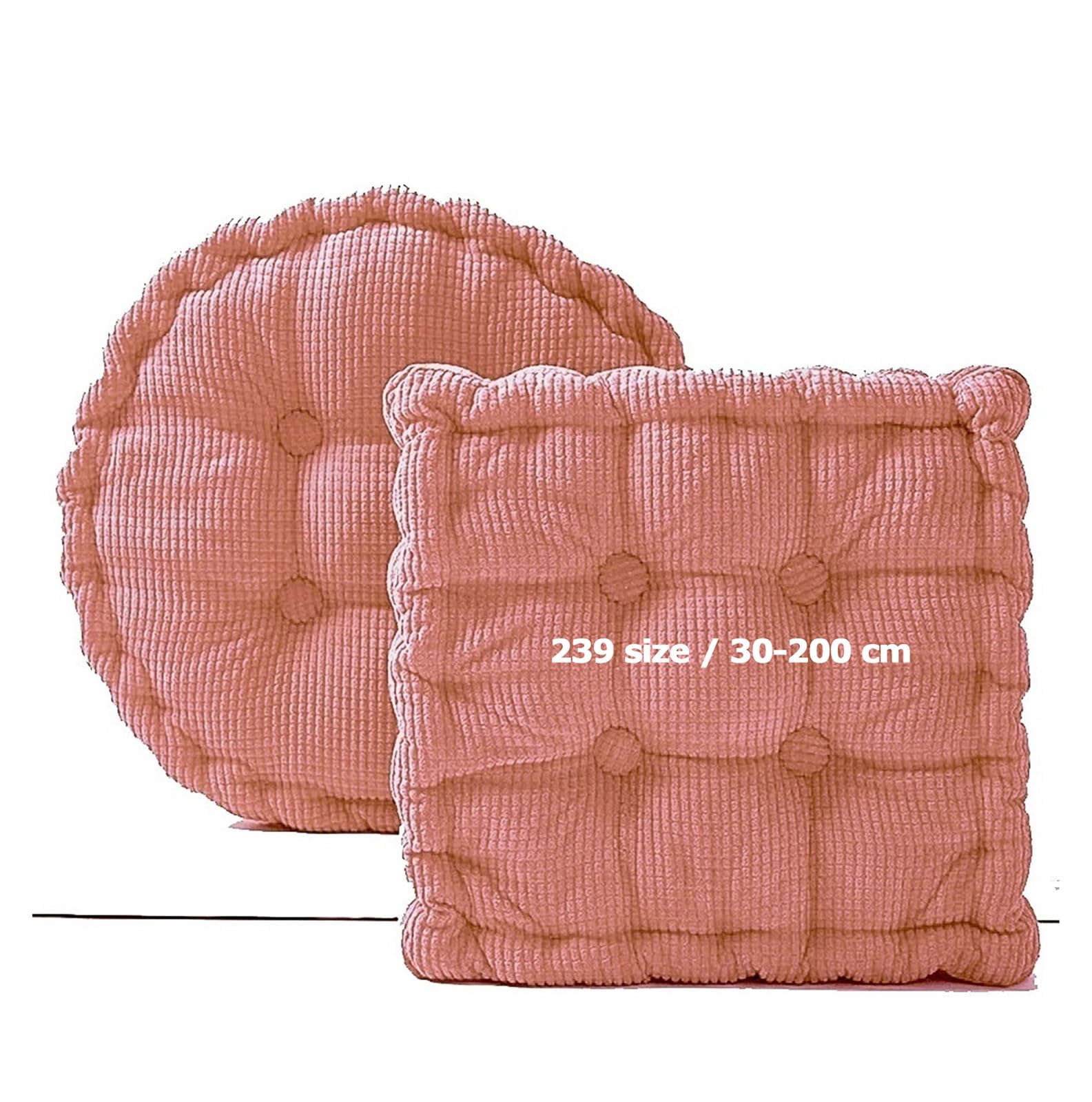Cush di supporto lombare per panca Gar, spesso, per esterni, cuscino per seduta, recu e rotondo, tappezzato, color pesca, 35 x 130 cm