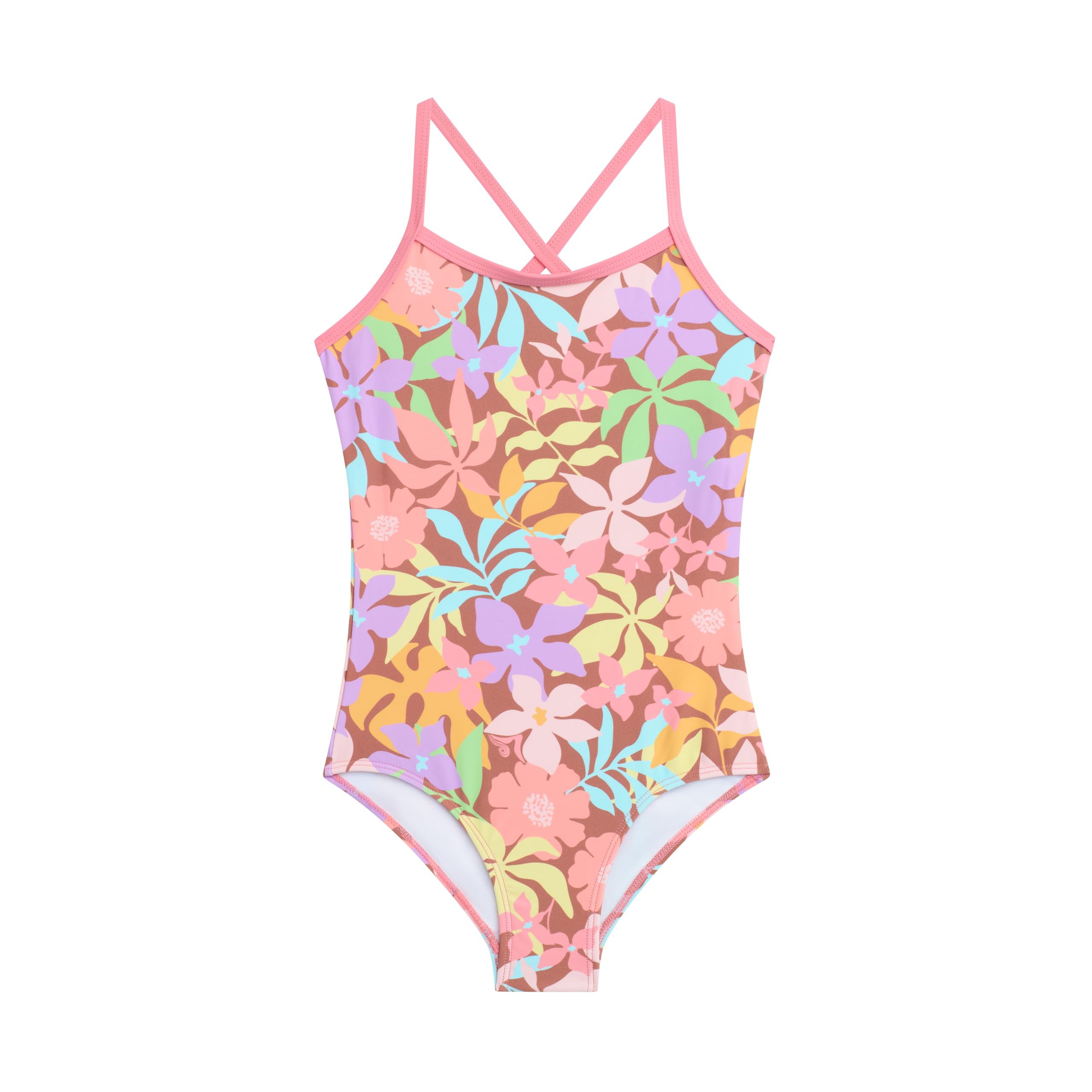Kanu Surf Girls Layla Beach Sport Banded 1 Piece Swimsuit