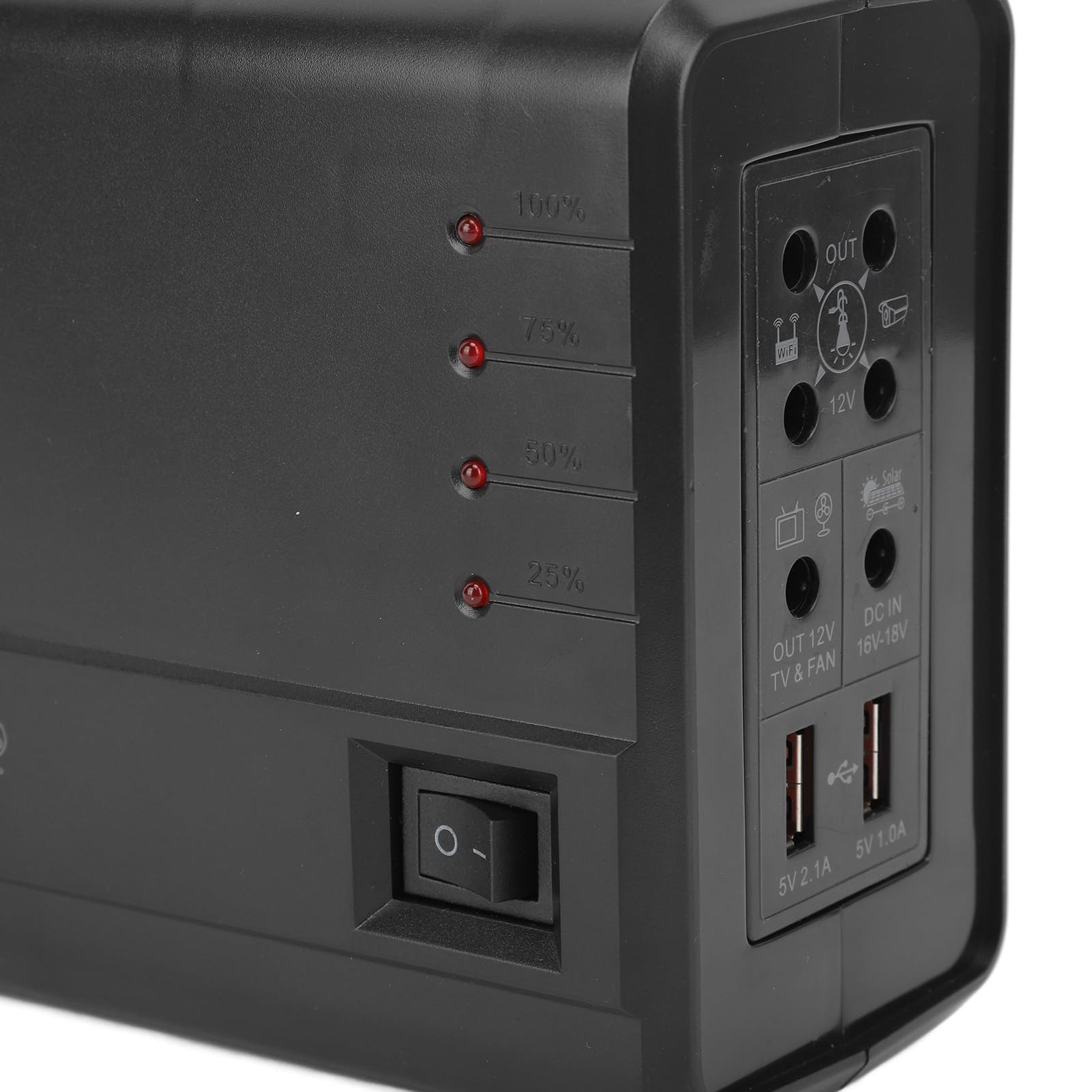 Fdit Estación de Energía Portátil de 5000mAh con 3 Métodos de Carga Protección contra Sobrecorriente Compacta para Viajes de Camping Uso Doméstico de Emergencia