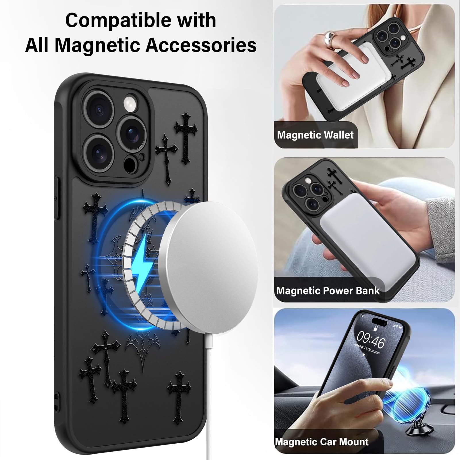 Amazon.com: KANGHAR Magnetic Designed for iPhone 15 Pro Max Case