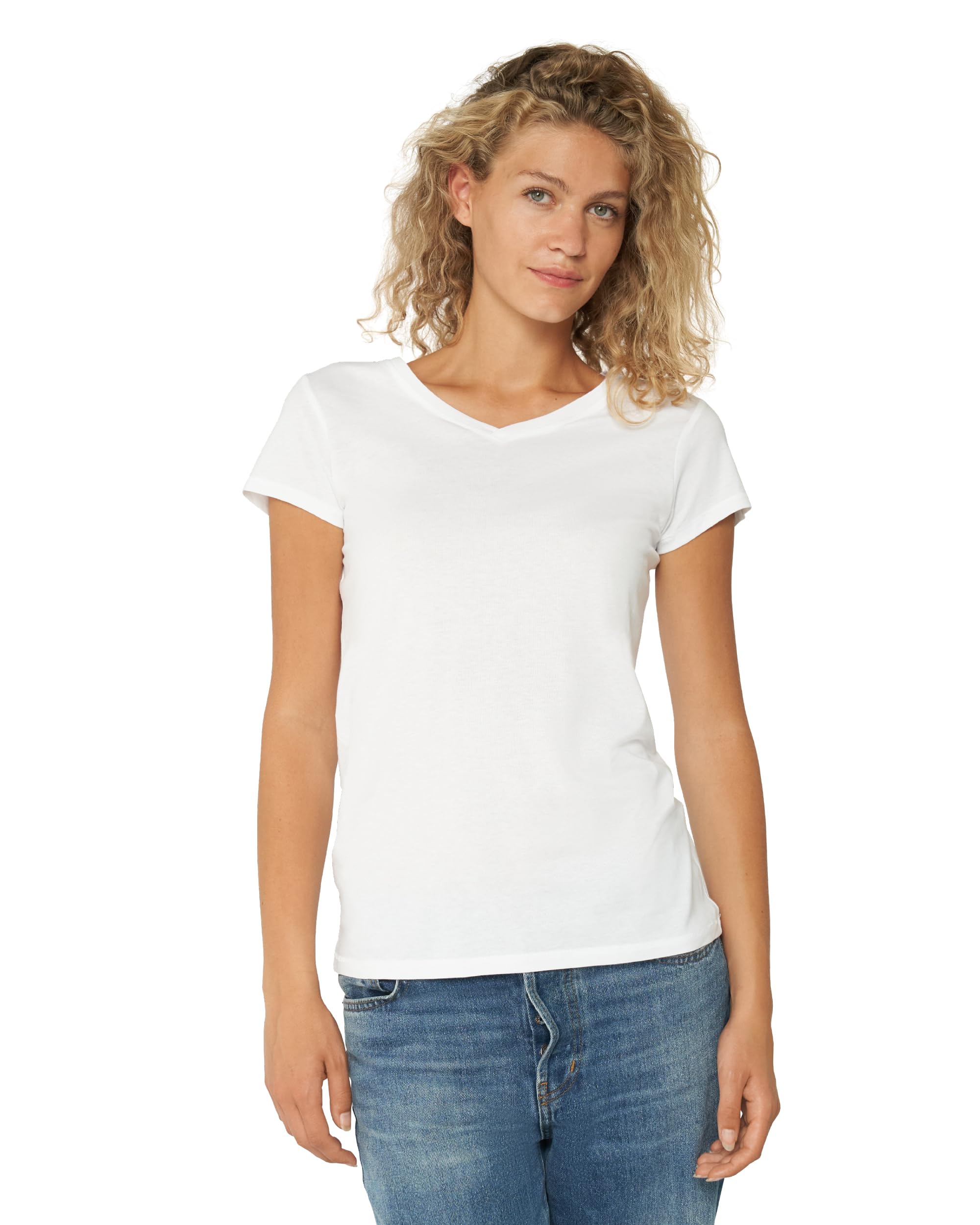 DANISH ENDURANCE Maglietta in Cotone Biologico, T-Shirt a Mezze Maniche, Morbida, Premium, da Donna, 2 Paia