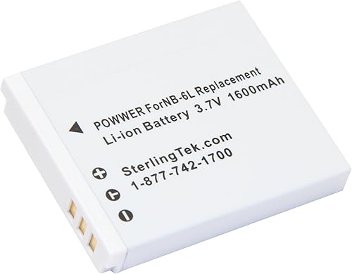 Miniatura 6 de STK Canon NB-6L NB-6LH Batería de 1600 mAh para Powershot SX710 HS SX520 HS SX530 HS SX510 HS S120 SX700 HS SX610 HS SX600 HS D30 y S95