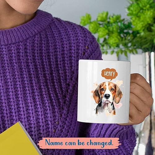 Miniatura 8 de Yorkie - Taza de café con nombre, regalo de cara de perro para amantes de los perros, taza de té Yorkie personalizada, taza de retrato Yorkie,