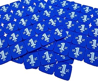 CombiCraft 1000 Fichas de plástico Reciclado en láminas separables Color Azul . 24x24mm. Ideales para Festivales y Eventos.