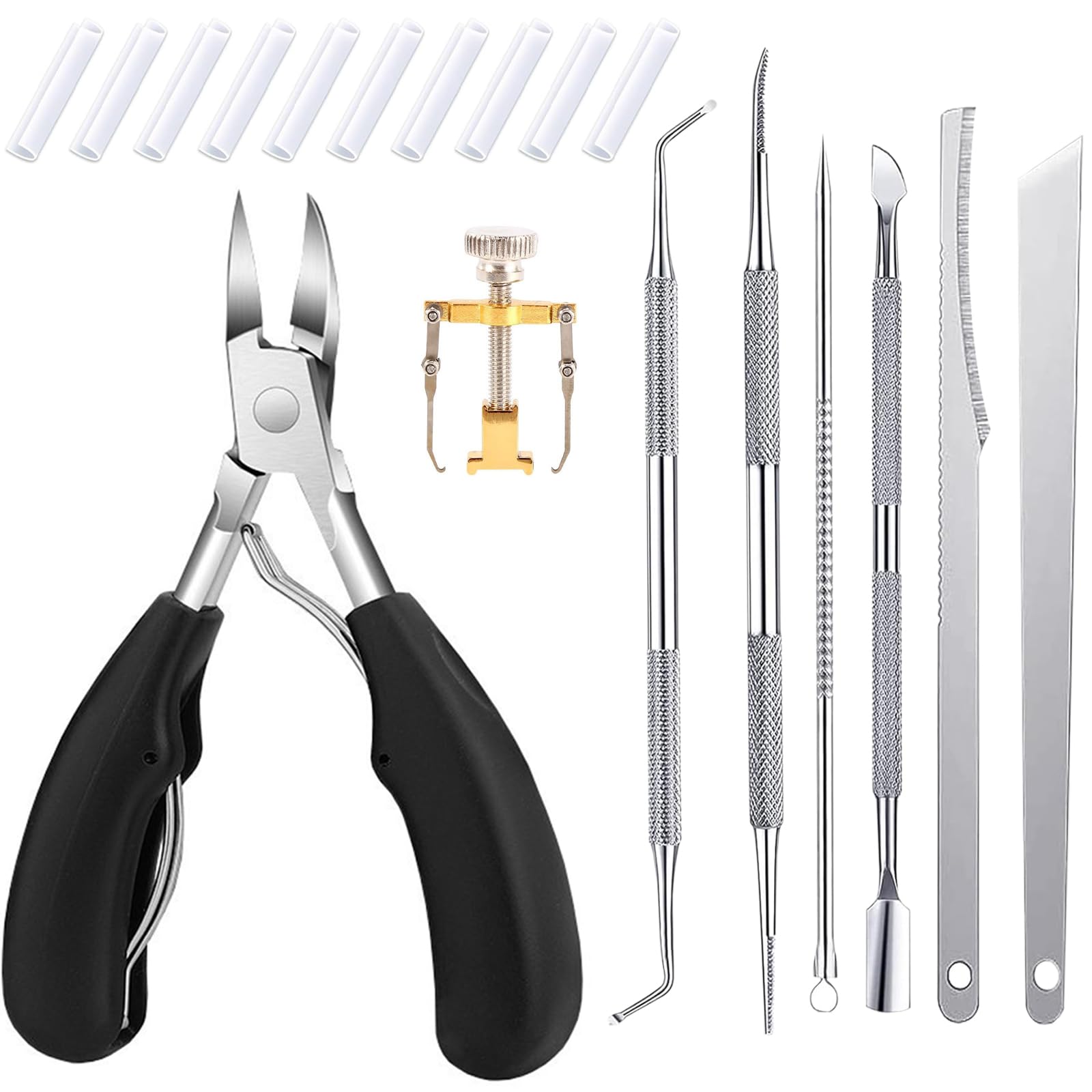 18 Pezzi Kit Pedicure Kit Pedicure Professionale Piedi Set Tagliaunghie Acciaio Inox Tagliaunghie Set Professionale Donne e Uomini Per Micosi Unghie Spesse Incarnite