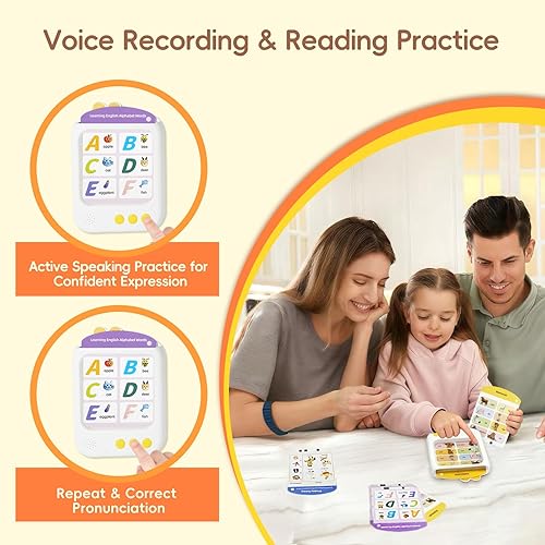 Miniatura 5 de Tarjetas didácticas parlantes, juguete de aprendizaje Montessori con más de 700 palabras, historias y canciones integradas, tarjetas didácticas para