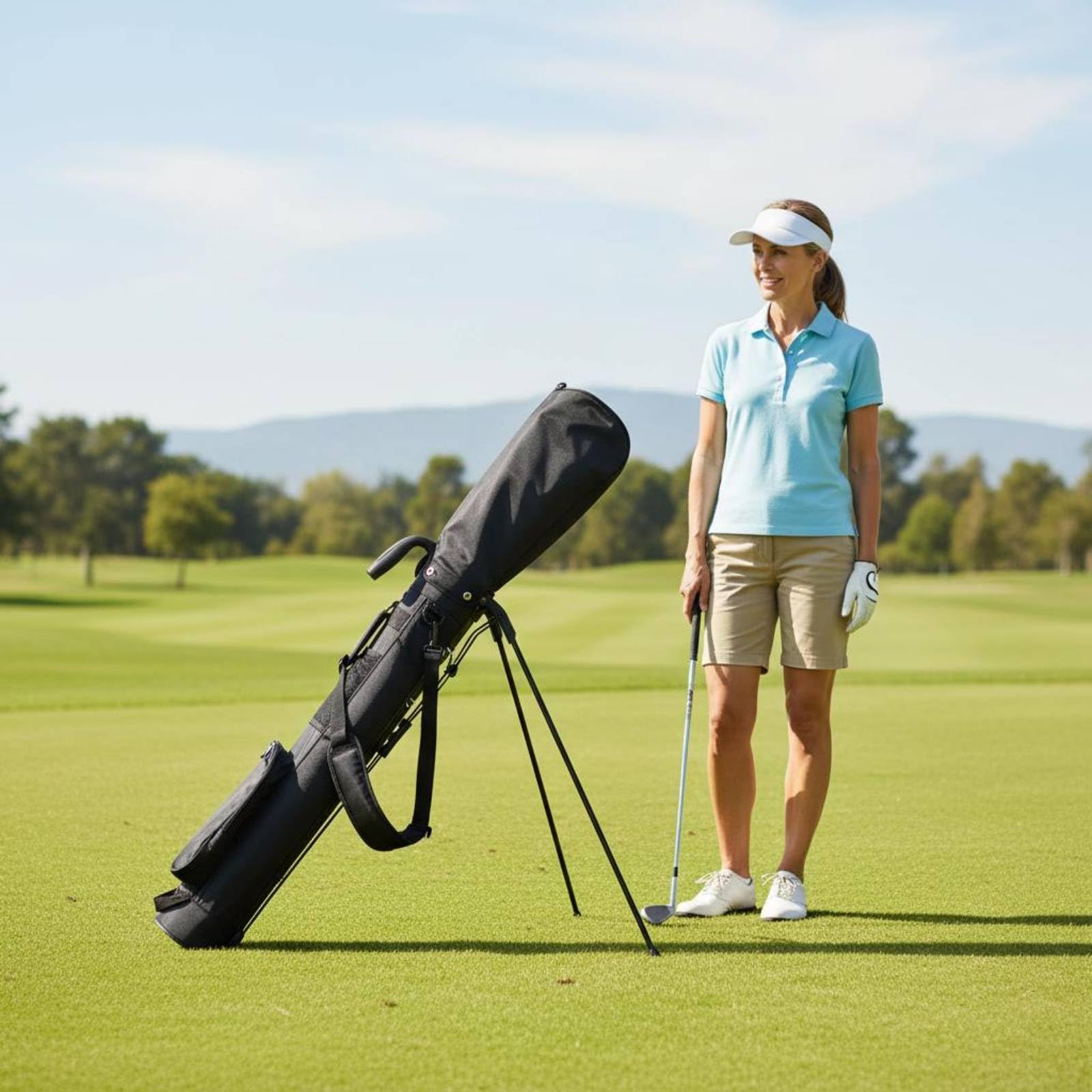 Qianly Bolsa de Práctica de Golf Gran Capacidad Bolsa Golf Portátil Impermeable Accesorio Deportivo para Entrenamiento