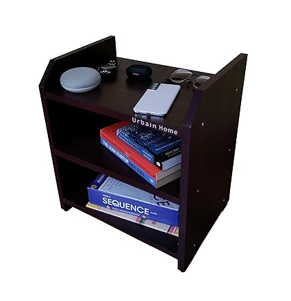 Urbain Home Toucan Bedside Table, End Table. Night Stand, Easy to Assemble Table (Dark Rosewood)