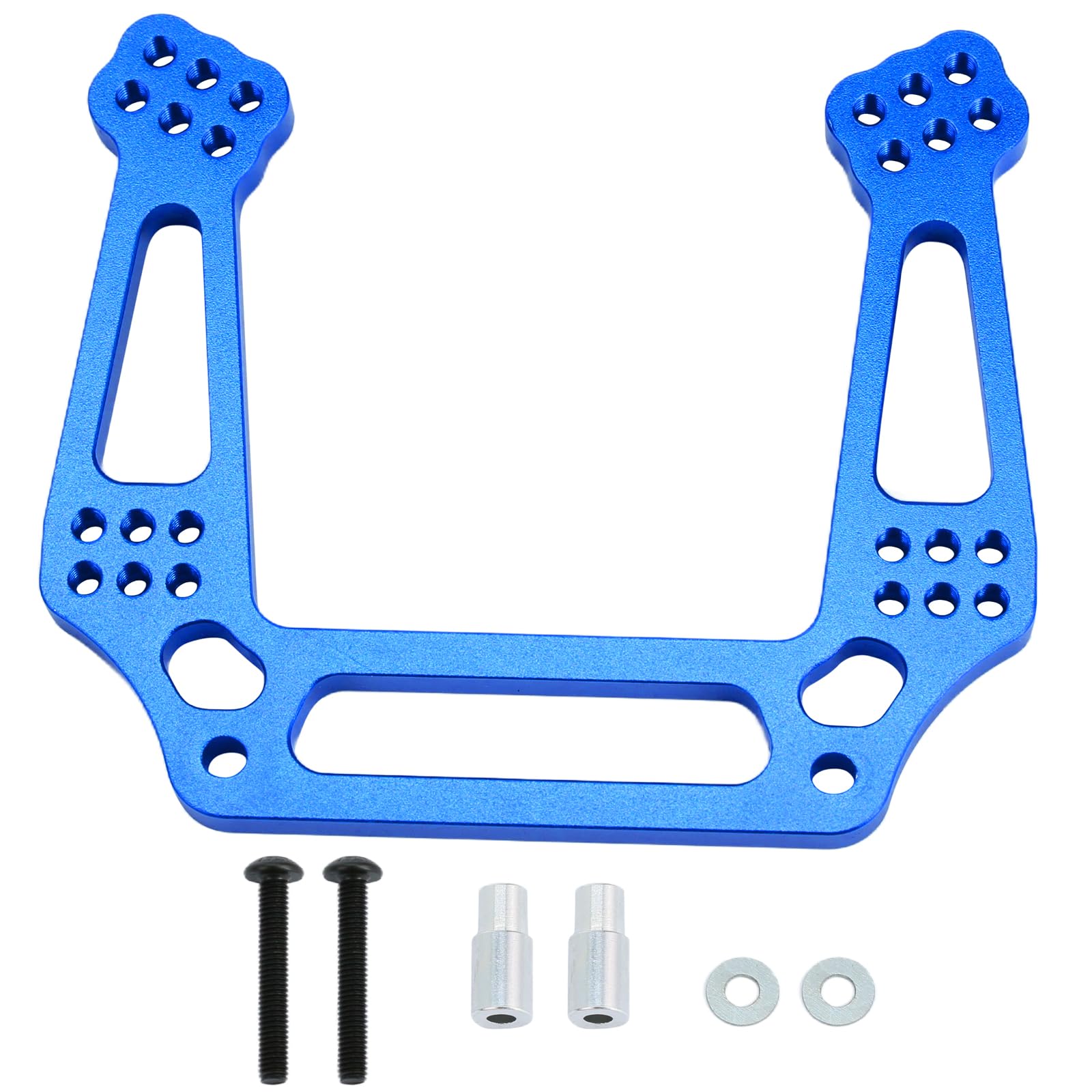Aluminum Alloy Front Shock Tower Upgrade Part Compatible with Slash 2wd Rustler Bandit Stampede, Replace 3639 (Blue)