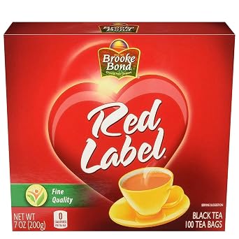 Brooke Bond Red Label Black Tea, 100 Tea Bags, Fine Quality, 7 oz200g - Unilever