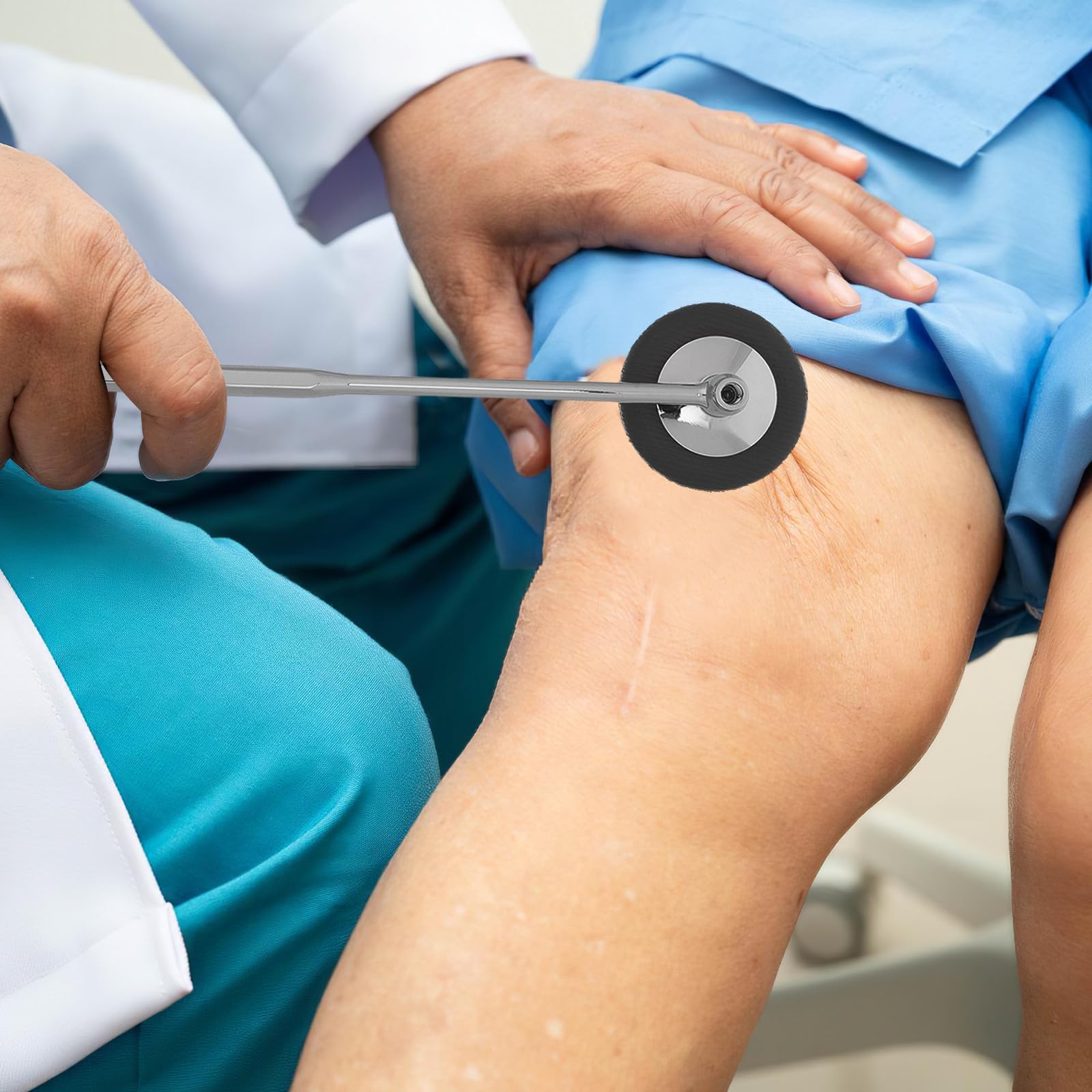 Kichvoe 1 set di martelli diagnostici medici: martelli a percussione in metallo per esami ospedalieri - supporto per test neurologici e strumento diagnostico per studenti, nero