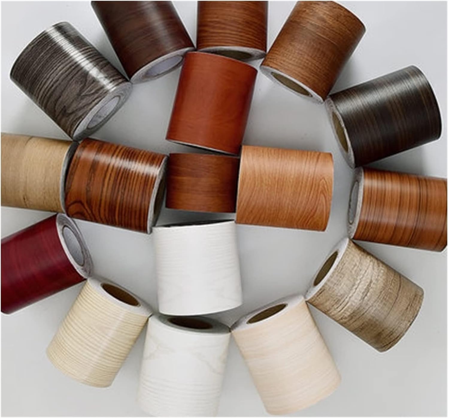 Self Adhesive Baseboard Wood Style Skirting Line Household Waterproof Vinyl Decorative Wallpaper Home Decor Sticker Floor Decals(Wood 8603,10CM X 10M)