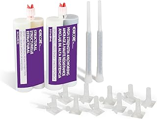 DRICORE PRO Concrete Repair Structural Epoxy Injection Resin Kit (10') | Best All in One Set with Injectable Filler for Repairing Cracked Foundations, Walls, Basements, Cement Structures