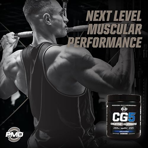 Miniatura 7 de PMD Sports CG5 Premium Creatina & L Glutamina en polvo, recuperación de potencia, desarrolla músculo magro, aumenta el rendimiento del