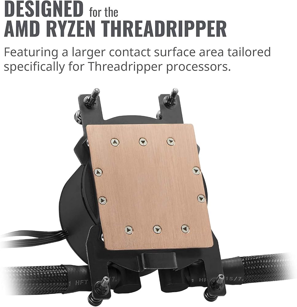 Cooler Master MasterLiquid ML360 RGB Thread Ripper TR4 Edition Close-Loop CPU Liquid Cooler, 360mm Radiator, Dual Chamber RGB Pump, Triple MF120R Fans, RGB Lighting (MLX-D36M-A20PC-T1) thumbnail 2