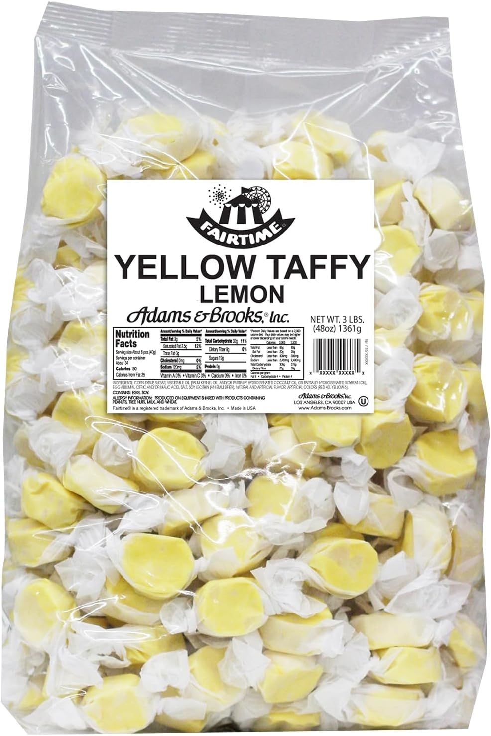 Fairtime Taffy Yellow, 3 Pounds