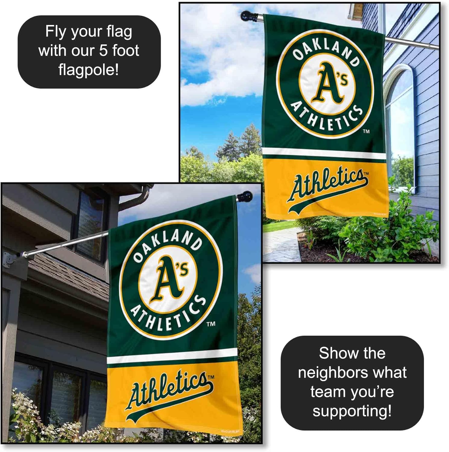 Oakland Athletics Double Sided House Flag - Image 4
